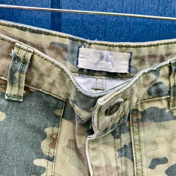 Free People Remy Green Camo High- Waisted Jeans - Picture 8 of 8